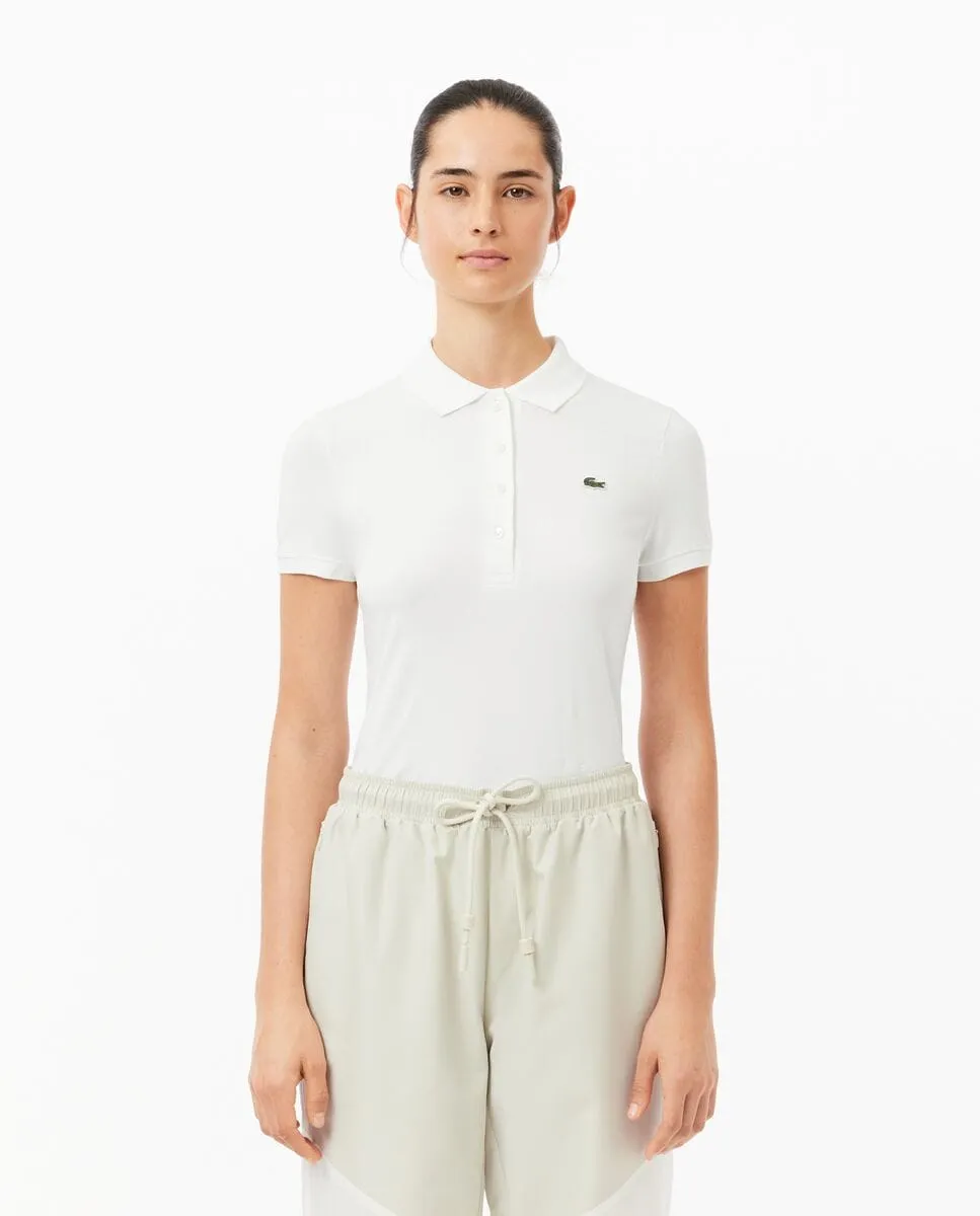 Женская поло из хлопкового стрейч-джерси приталенного кроя с коротким рукавом Lacoste, белый
Женская поло из хлопкового стрейч-джерси приталенного кроя с коротким рукавом Lacoste, белый