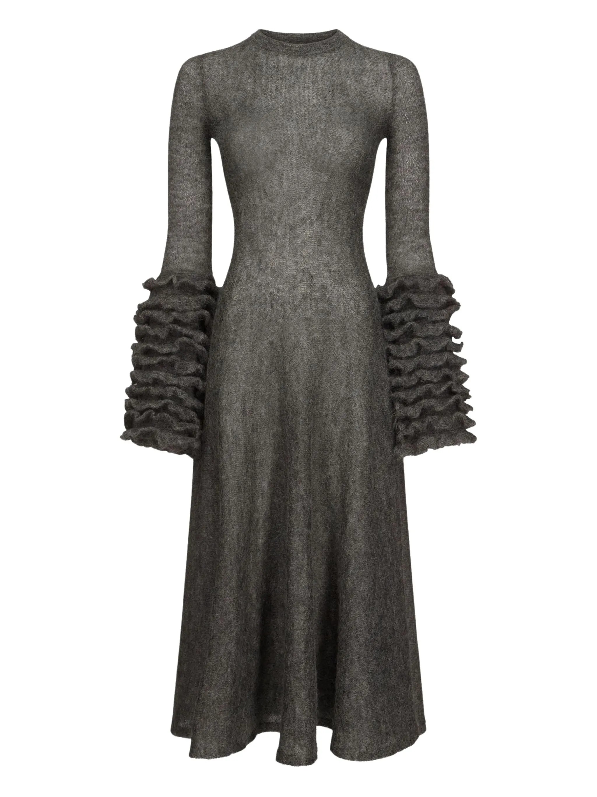 Платье с оборками на рукавах Alaïa, черный
Платье с оборками на рукавах Alaïa, черный
