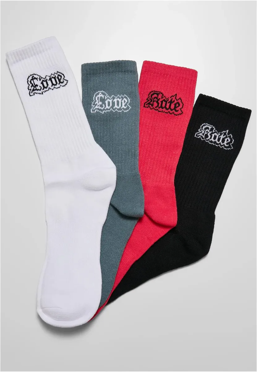 Носки для отдыха MisterTee "Socks Love Hate Socks 4-Pack" (1 пара), цвет Multicolor
Носки для отдыха MisterTee "Socks Love Hate Socks 4-Pack" (1 пара), цвет Multicolor