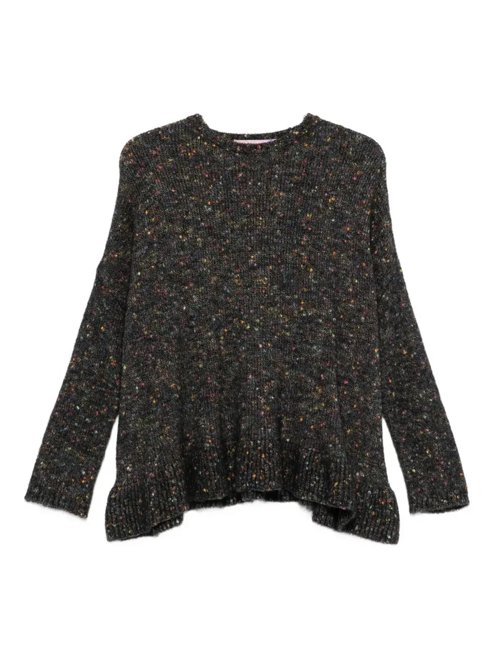 Пятнистый свитер с оборками Kristina Ti, черный
Пятнистый свитер с оборками Kristina Ti, черный