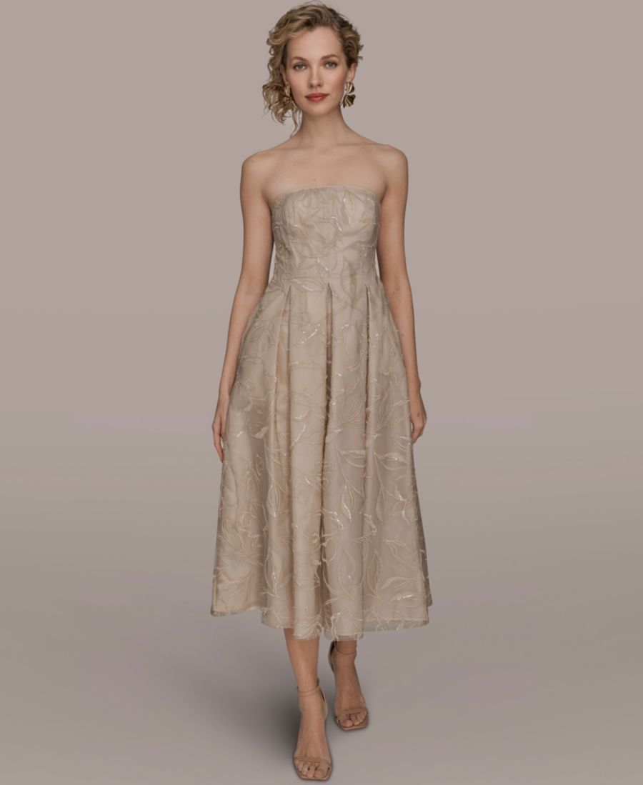 Женское миди-платье без бретелей, облегающее и расклешенное Donna Karan New York, Beige
Женское миди-платье без бретелей, облегающее и расклешенное Donna Karan New York, Beige