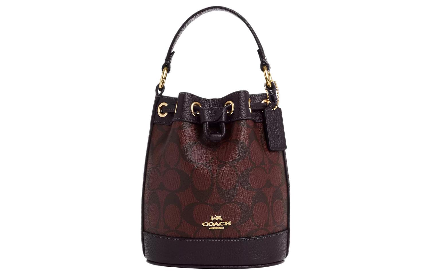 COACH Кожаная кросс-боди сумка Dempsey Pebble Mini Women's Gold & Dark Red
COACH Кожаная кросс-боди сумка Dempsey Pebble Mini Women's Gold & Dark Red