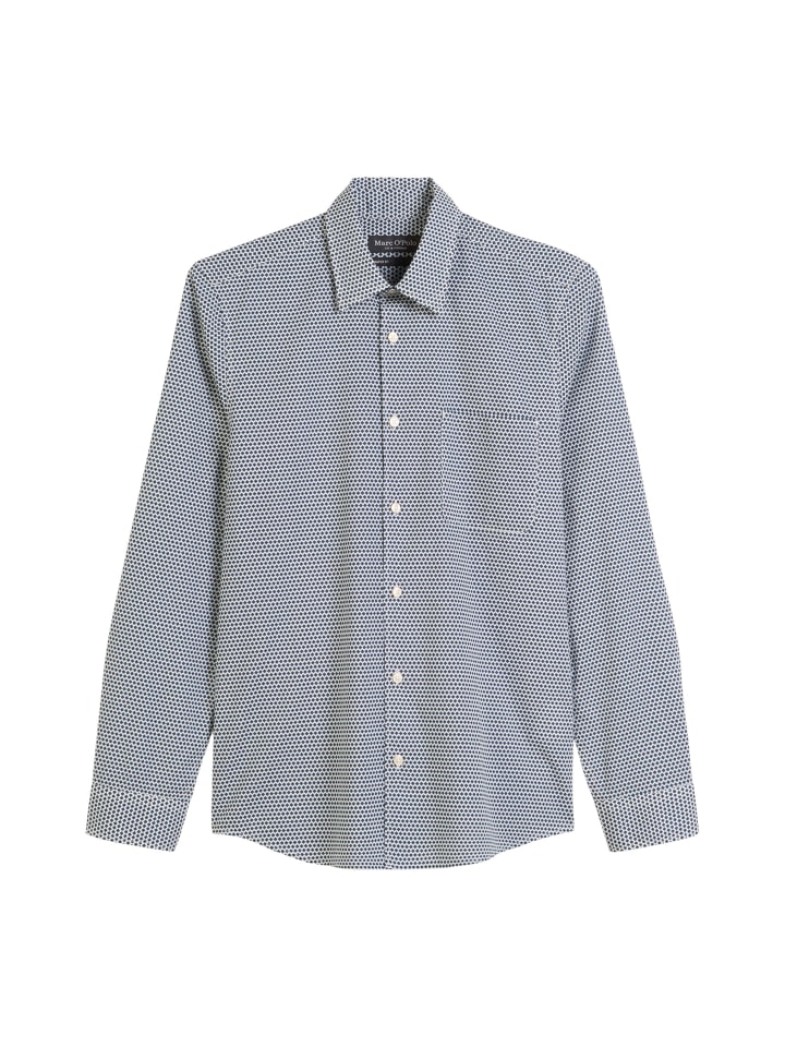 Рубашка фасонная, средне-синего цвета Marc O'Polo
Рубашка фасонная, средне-синего цвета Marc O'Polo