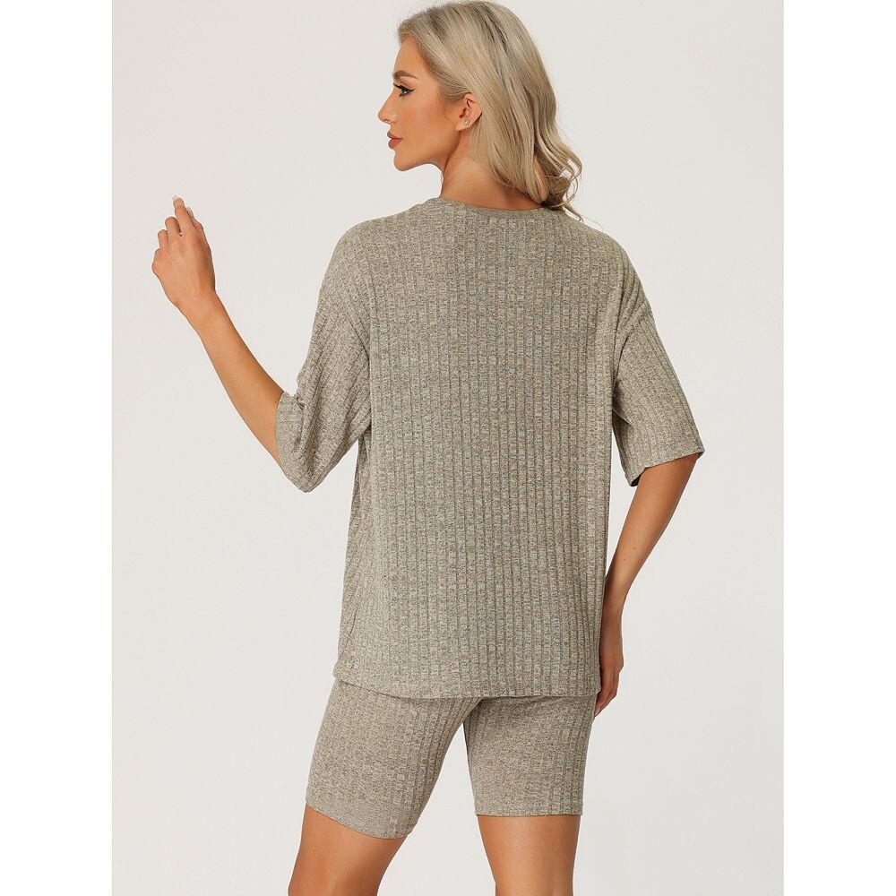 Женский мягкий спортивный костюм в рубчик, комплект из толстовки, шорты, домашняя одежда, одежда для сна Cheibear, цвет Dark Red 
Женский мягкий спортивный костюм в рубчик, комплект из толстовки, шорты, домашняя одежда, одежда для сна Cheibear, цвет Dark Red