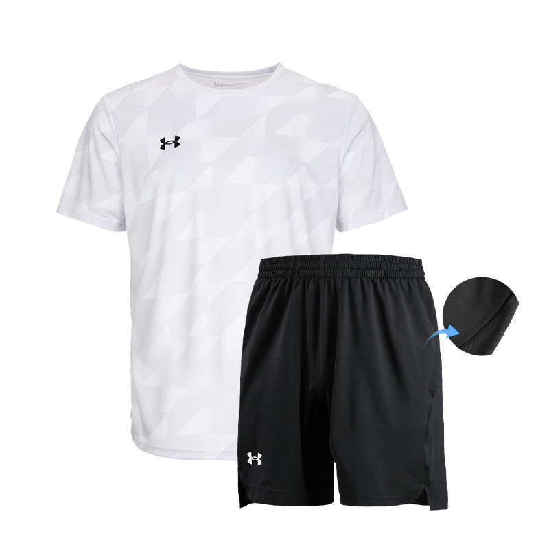 Спортивный костюм быстросохнущий с влагоотведением унисекс топ+шорты Under Armour, белый
Спортивный костюм быстросохнущий с влагоотведением унисекс топ+шорты Under Armour, белый