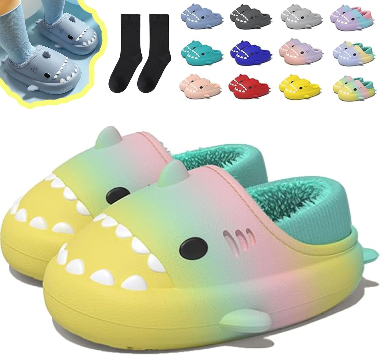 Зимние тапочки в виде акулы, тапочки с акулой со съемной плюшевой подкладкой, теплые зимние плюшевые удобные нескользящие шлепанцы Generic, Color-a
Зимние тапочки в виде акулы, тапочки с акулой со съемной плюшевой подкладкой, теплые зимние плюшевые удобные нескользящие шлепанцы Generic, Color-a