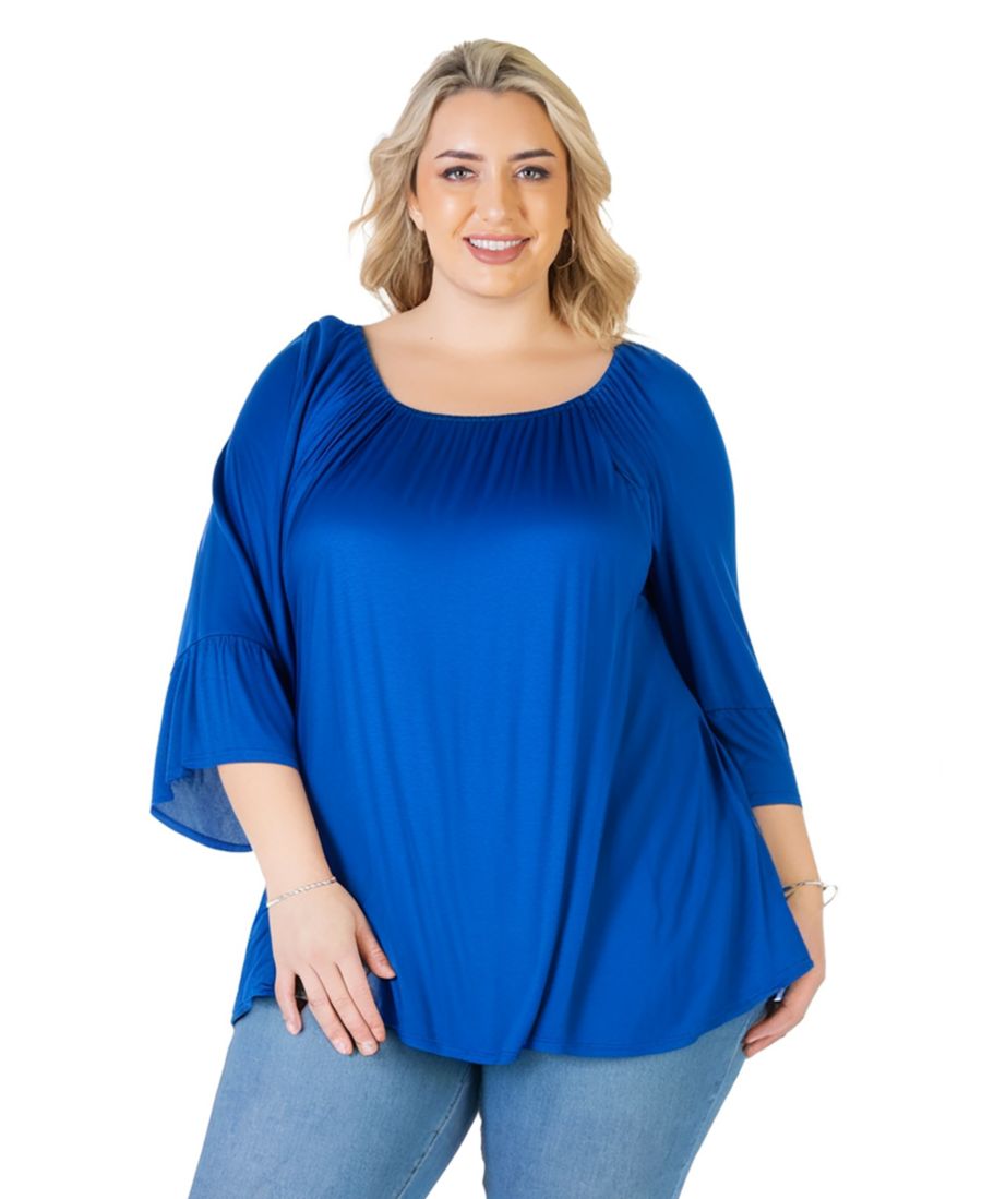 Туника свободного кроя с рукавами-колоколами больших размеров 24seven Comfort Apparel, Blue
Туника свободного кроя с рукавами-колоколами больших размеров 24seven Comfort Apparel, Blue