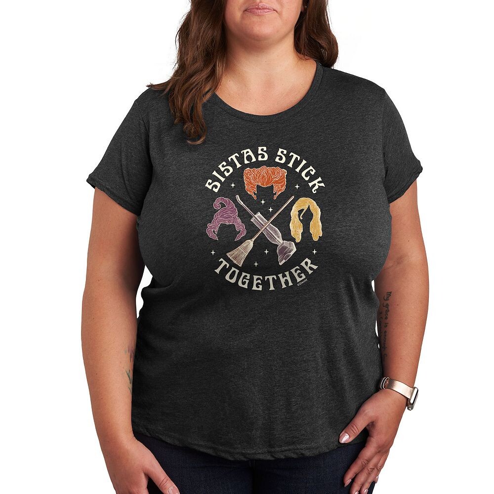 Футболка больших размеров с рисунком Disney's Hocus Pocus Sistas Stick Together, цвет Charcoal Gray
Футболка больших размеров с рисунком Disney's Hocus Pocus Sistas Stick Together, цвет Charcoal Gray