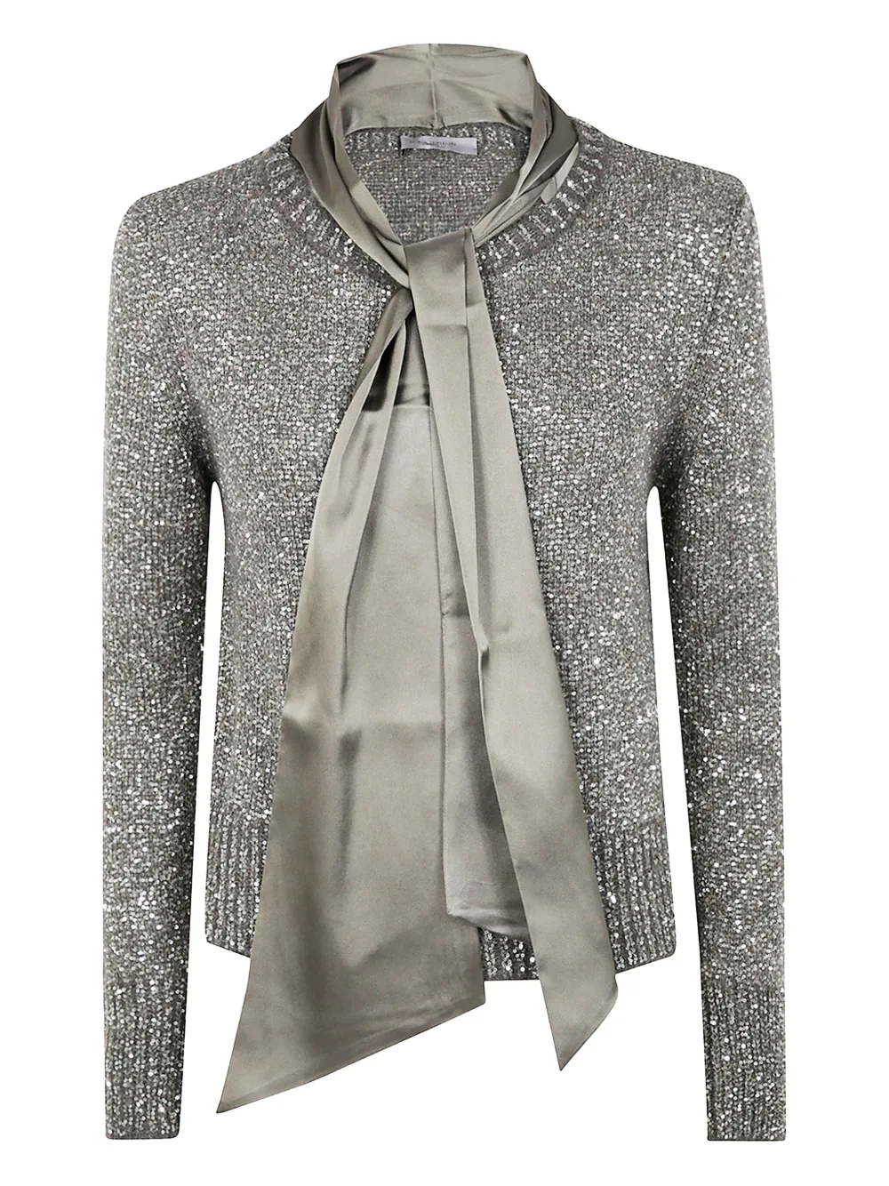 Украшенный пайетками свитер с завязкой на шее D.Exterior, серый
Украшенный пайетками свитер с завязкой на шее D.Exterior, серый