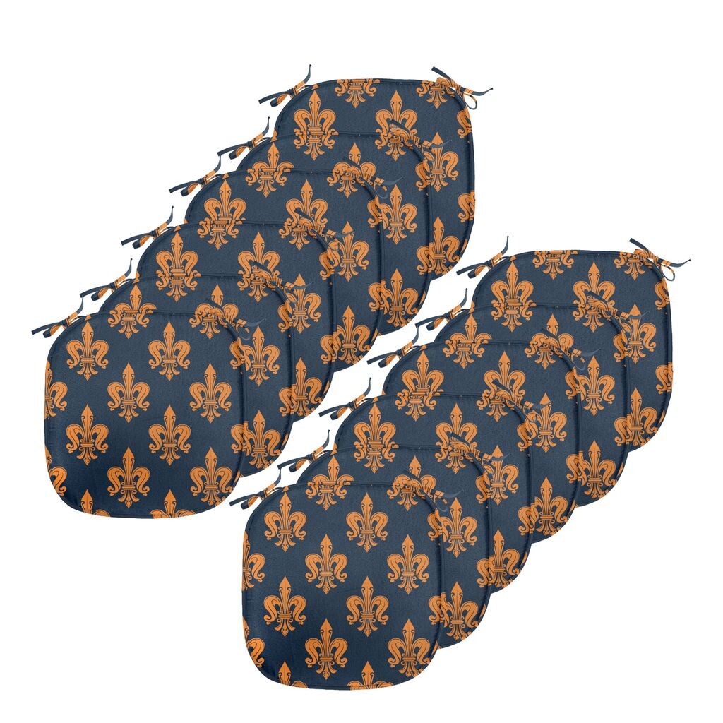 Подушки на обеденный стул ABAKUHAUS Fleur De Lis, викторианская готика, декоративная водонепроницаемая подушка с ремнями для кухонных сидений, 40 см x 40 см — упаковка из 12 шт., темно-синий оранжевый
Подушки на обеденный стул ABAKUHAUS Fleur De Lis, викторианская готика, декоративная водонепроницаемая подушка с ремнями для кухонных сидений, 40 см x 40 см — упаковка из 12 шт., темно-синий оранжевый