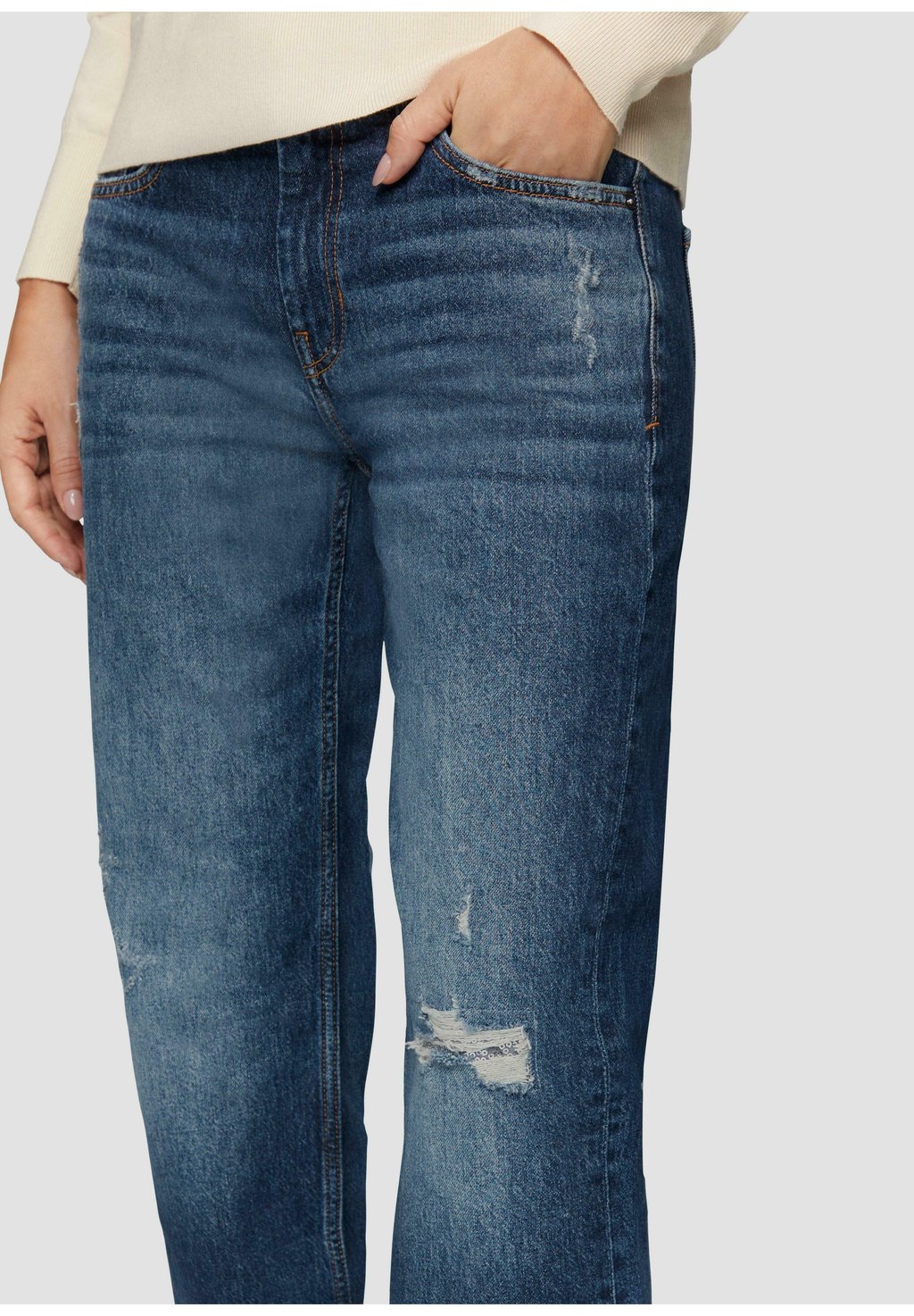 Джинсы прямого кроя KAROLIN MID RISE PAILLETTEN-DETAIL s.Oliver, темно-синий деним 
Джинсы прямого кроя KAROLIN MID RISE PAILLETTEN-DETAIL s.Oliver, темно-синий деним