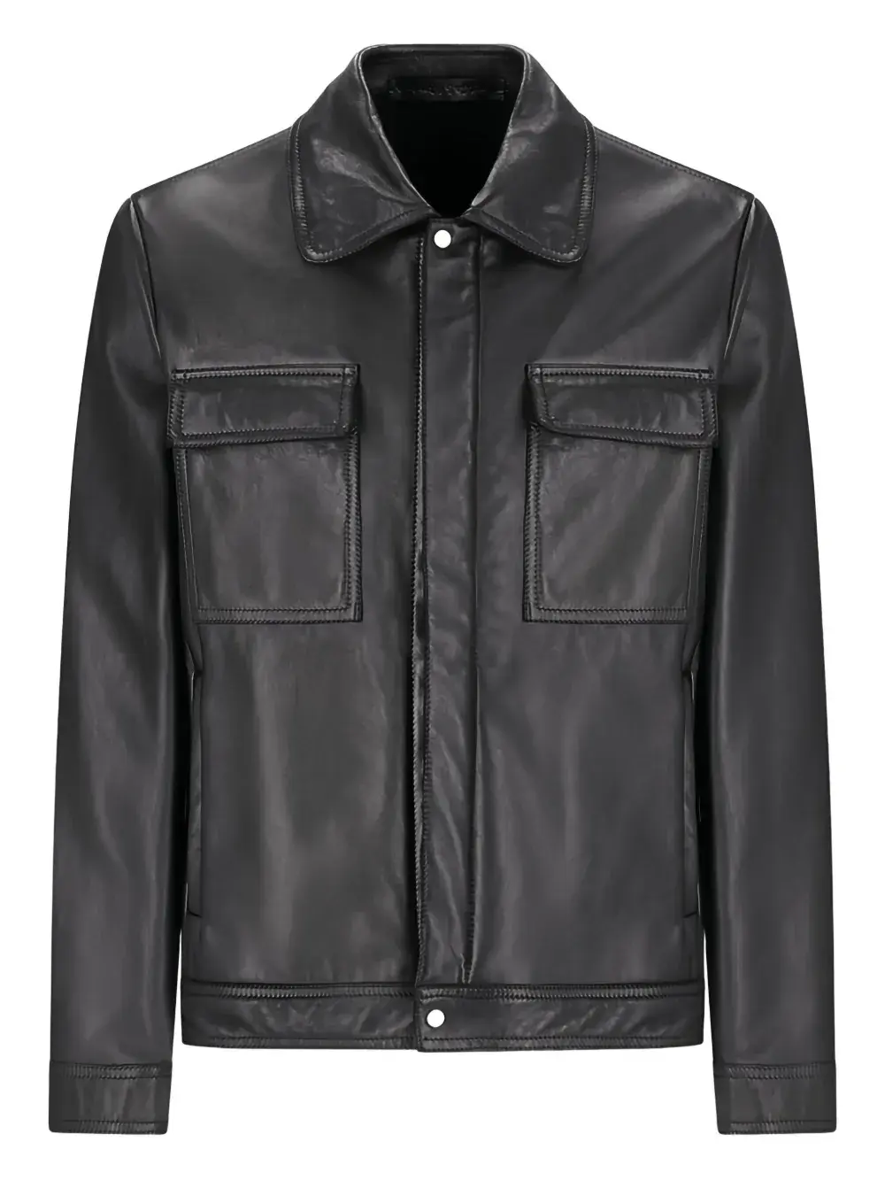 Кожаная куртка с клапанами на карманах Salvatore Santoro, черный
Кожаная куртка с клапанами на карманах Salvatore Santoro, черный