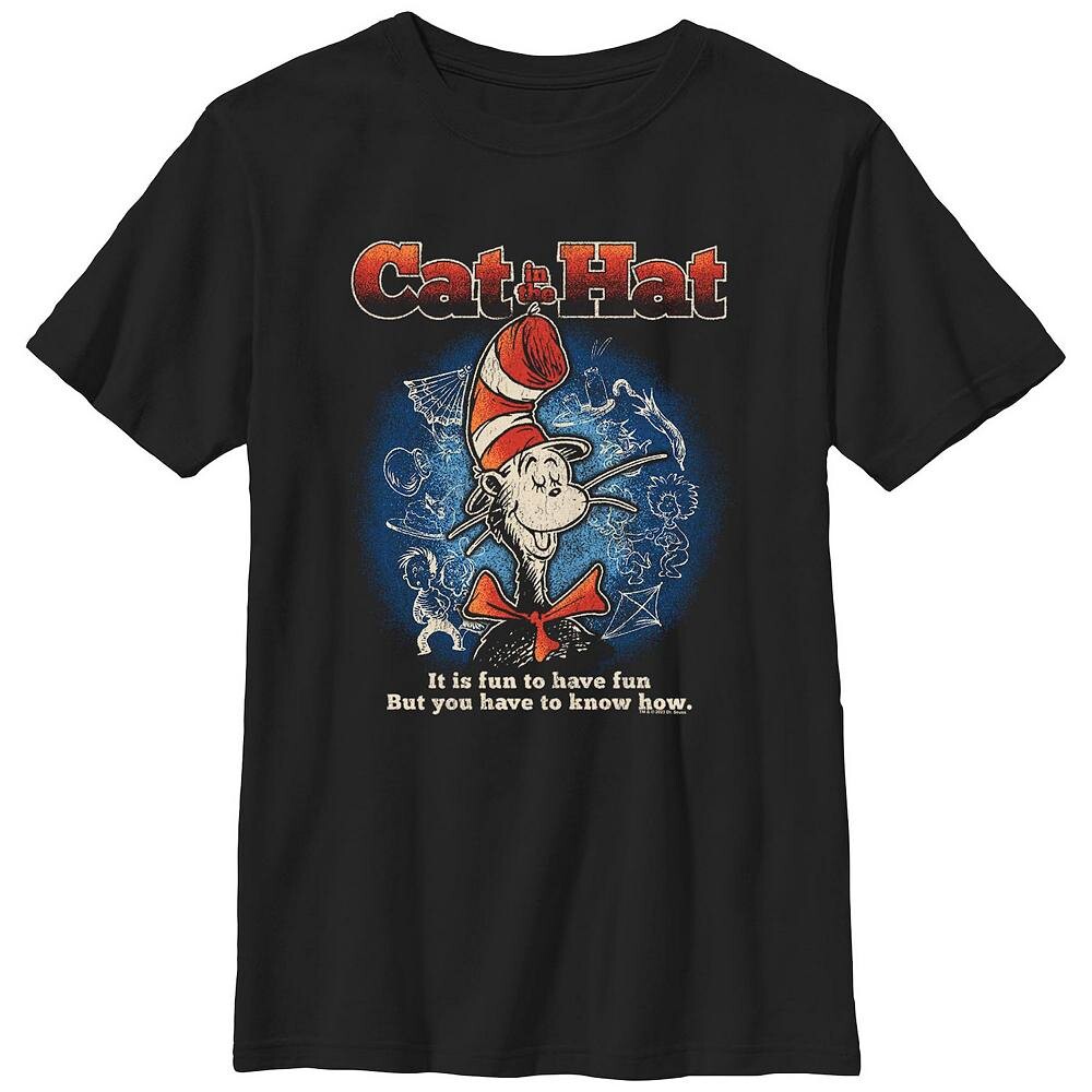 Футболка с рисунком «Кот в шляпе Доктор Сьюз» для мальчиков 8–20 лет. Licensed Character, черный
Футболка с рисунком «Кот в шляпе Доктор Сьюз» для мальчиков 8–20 лет. Licensed Character, черный