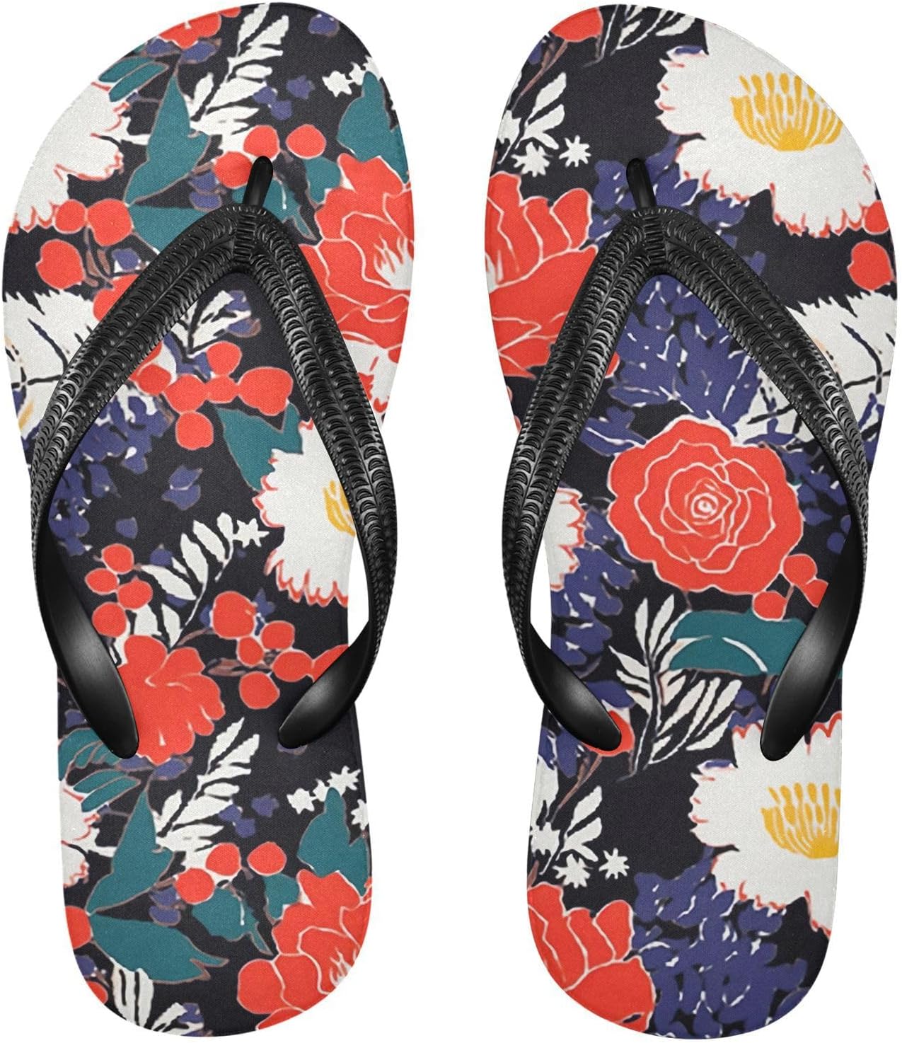 Мужские и женские летние шлепанцы для пляжа с тропическим цветочным узором, красно-белые, резиновые, сандалии с нескользящей подошвой Sinestour
Мужские и женские летние шлепанцы для пляжа с тропическим цветочным узором, красно-белые, резиновые, сандалии с нескользящей подошвой Sinestour