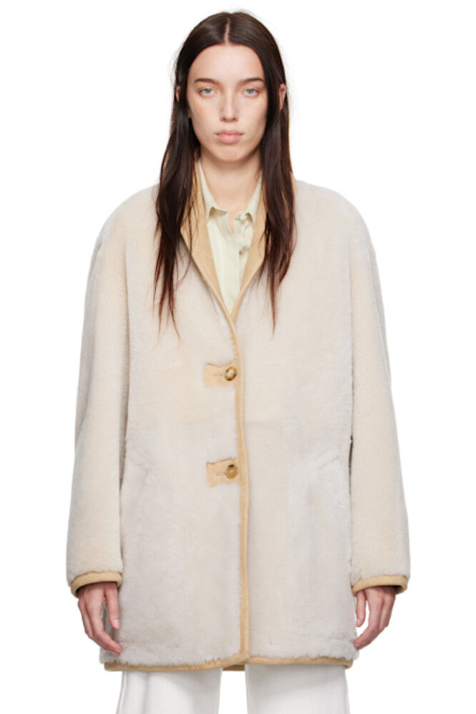 Бежевая шуба Halo из овчины Calvin Klein
Бежевая шуба Halo из овчины Calvin Klein