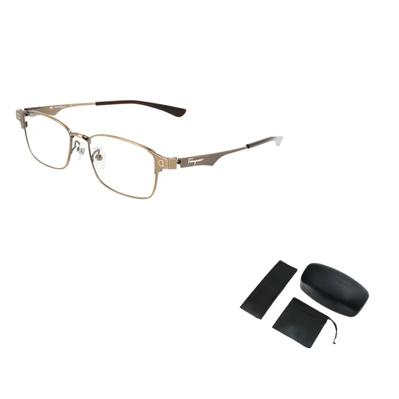 Ferragamo Титановые квадратные очки унисекс золотые, 774
Ferragamo Титановые квадратные очки унисекс золотые, 774
