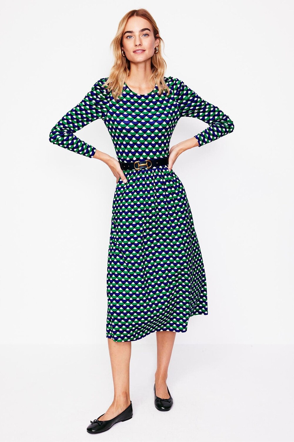 Платье блузон с рукавами фонариками Boden, зеленый
Платье блузон с рукавами фонариками Boden, зеленый