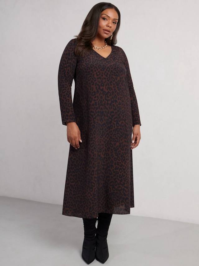 Изогнутое платье с леопардовым принтом Live Unlimited, черный/разноцветный
Изогнутое платье с леопардовым принтом Live Unlimited, черный/разноцветный