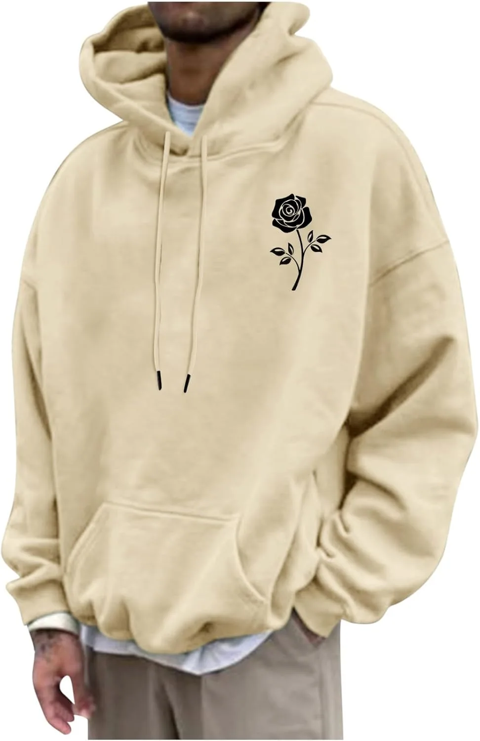 Толстовка с капюшоном для мужчин, с принтом и карманами
Толстовка с капюшоном для мужчин, с принтом и карманами