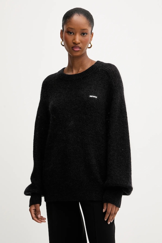 Свитер с шерстью Rotate, черный 
Свитер с шерстью Rotate, черный