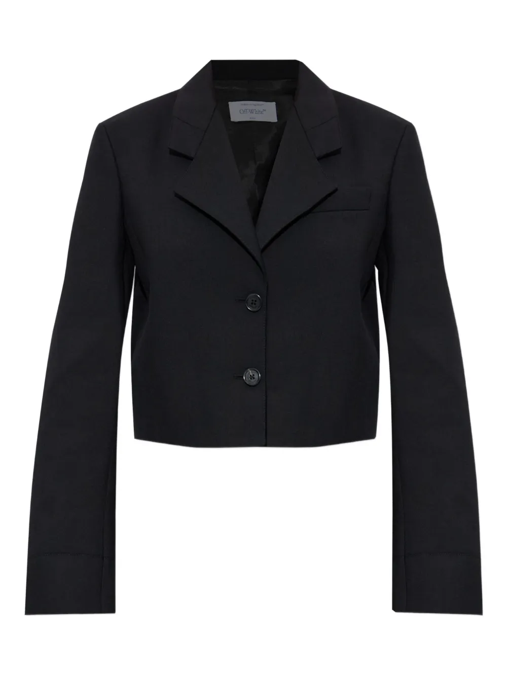 Укороченный пиджак с логотипом OFF-WHITE, черный
Укороченный пиджак с логотипом OFF-WHITE, черный