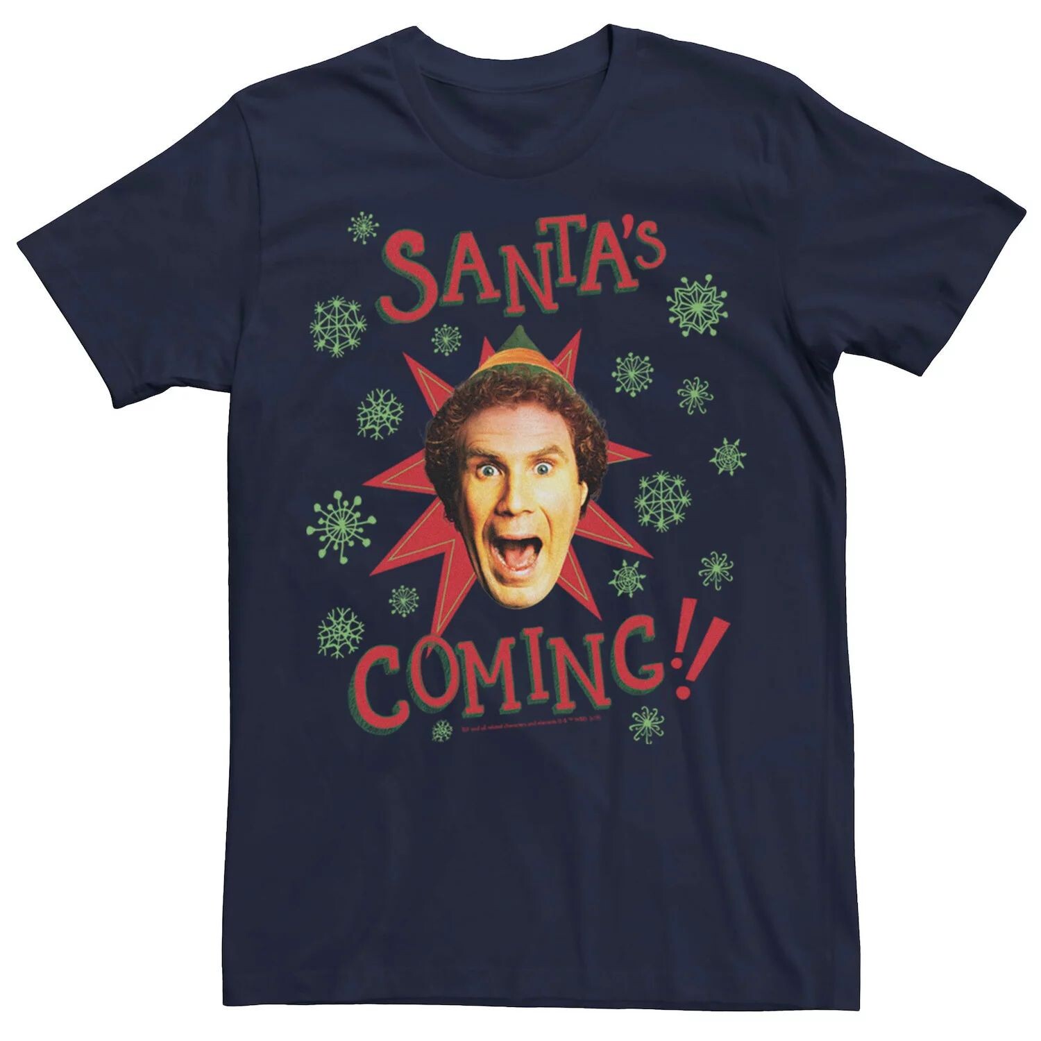 Мужская футболка с портретом Elf Buddy Santa's Coming Excited Smiling Licensed Character
Мужская футболка с портретом Elf Buddy Santa's Coming Excited Smiling Licensed Character