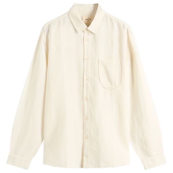 Рубашка с контрастным карманом Folk, экрю 
Рубашка с контрастным карманом Folk, экрю
