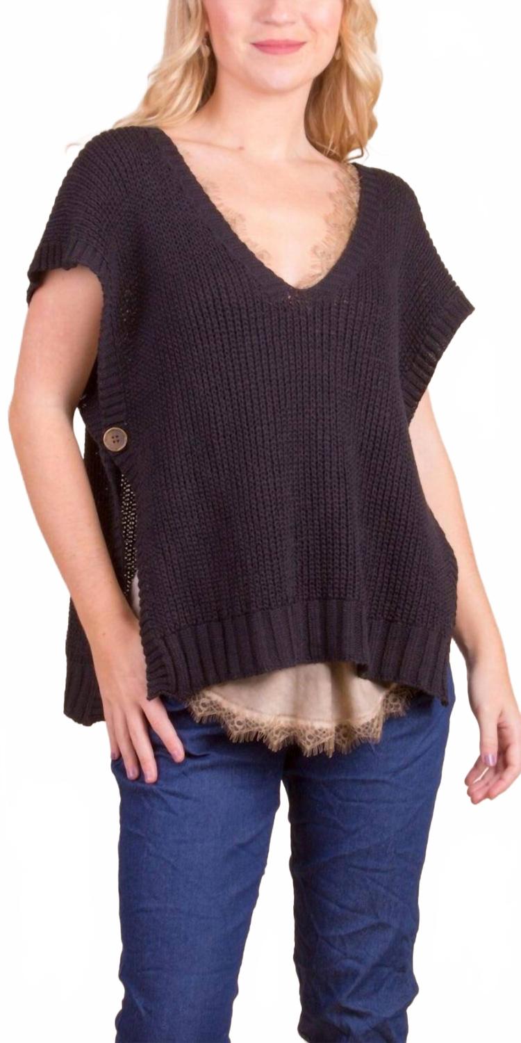 GIGI MODA Жилет Editta с V-образным вырезом, черный
GIGI MODA Жилет Editta с V-образным вырезом, черный