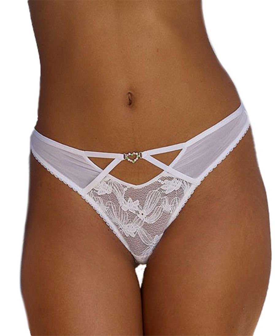 Женские кружевные стринги со стразами LASCANA, White
Женские кружевные стринги со стразами LASCANA, White