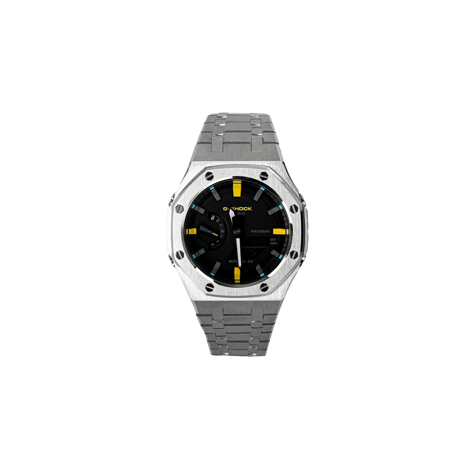 CASIO Ретрофит серия электронный механизм браслет из нержавеющей стали часы унисекс черный циферблат
CASIO Ретрофит серия электронный механизм браслет из нержавеющей стали часы унисекс черный циферблат