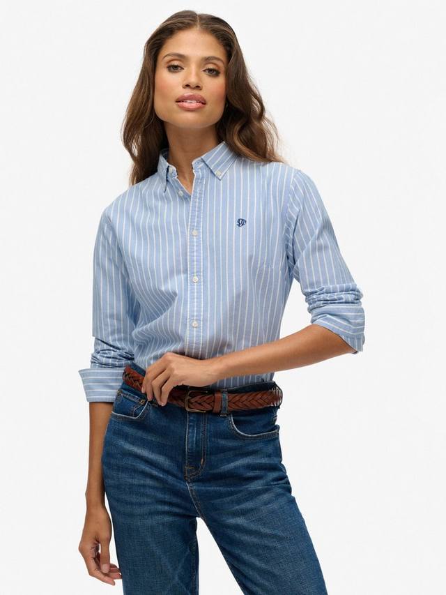 Полосатая тонкая оксфордская рубашка с длинными рукавами Superdry, Broker Blue Stripe
Полосатая тонкая оксфордская рубашка с длинными рукавами Superdry, Broker Blue Stripe