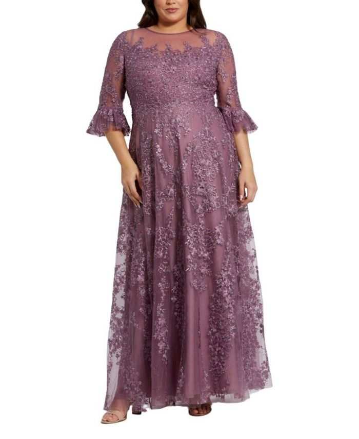 Платье Mac Duggal с высоким воротом, рукавами-крылышками и вышивкой А-силуэта, фиолетовый
Платье Mac Duggal с высоким воротом, рукавами-крылышками и вышивкой А-силуэта, фиолетовый