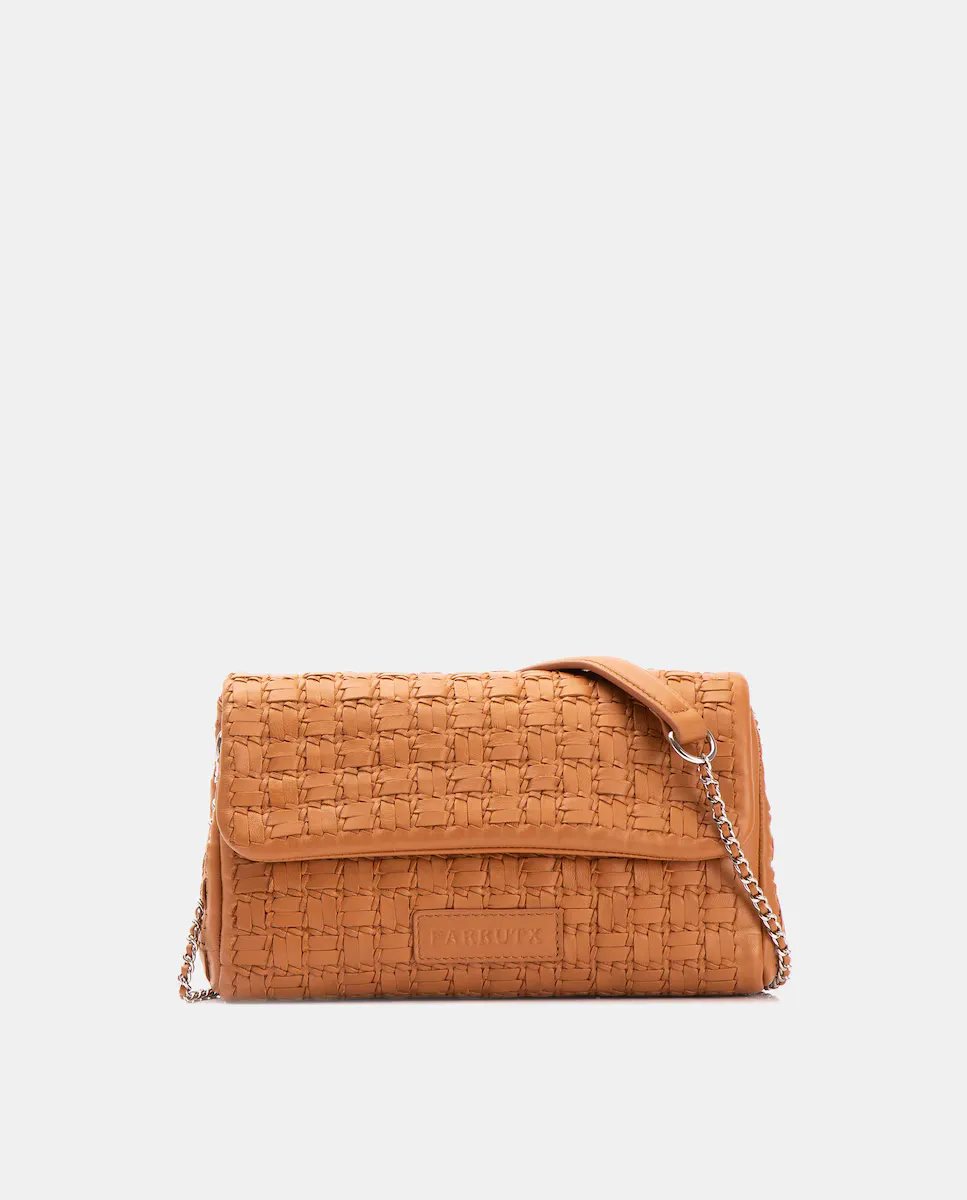 Женская плетеная кожаная сумка через плечо Farrutx, коричневый
Женская плетеная кожаная сумка через плечо Farrutx, коричневый