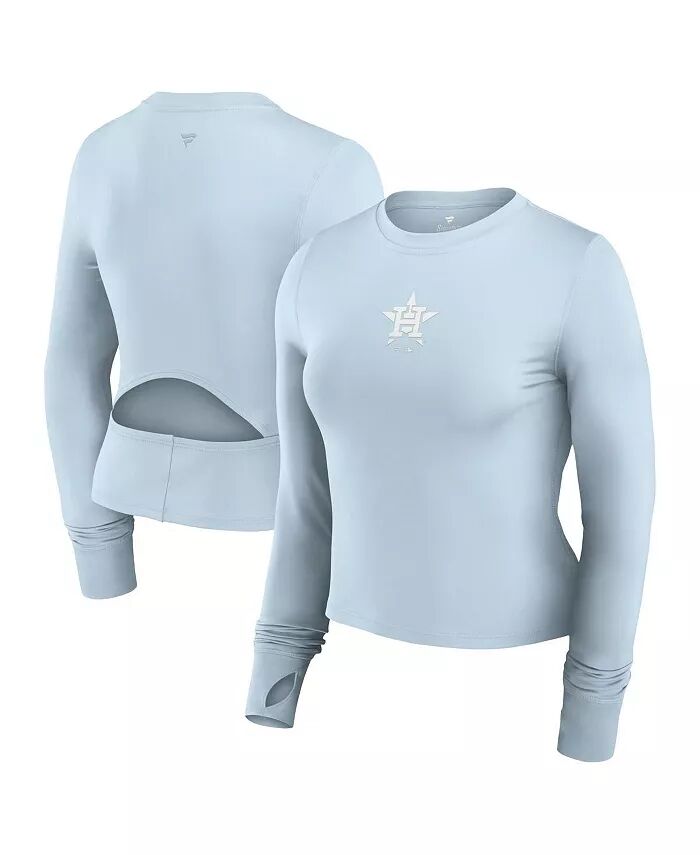 Женский светло-голубой облегающий спортивный топ с длинными рукавами Houston Astros Studio Fanatics
Женский светло-голубой облегающий спортивный топ с длинными рукавами Houston Astros Studio Fanatics