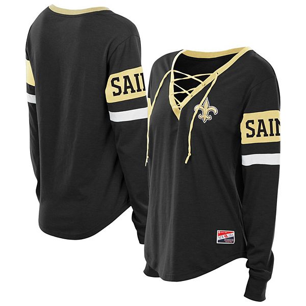 Женская черная футболка New Orleans Saints plus size throwback с длинным рукавом и шнуровкой New Era, Черный, Женская черная футболка New Orleans Saints plus size throwback с длинным рукавом и шнуровкой New Era
Женская черная футболка New Orleans Saints plus size throwback с длинным рукавом и шнуровкой New Era, Черный, Женская черная футболка New Orleans Saints plus size throwback с длинным рукавом и шнуровкой New Era