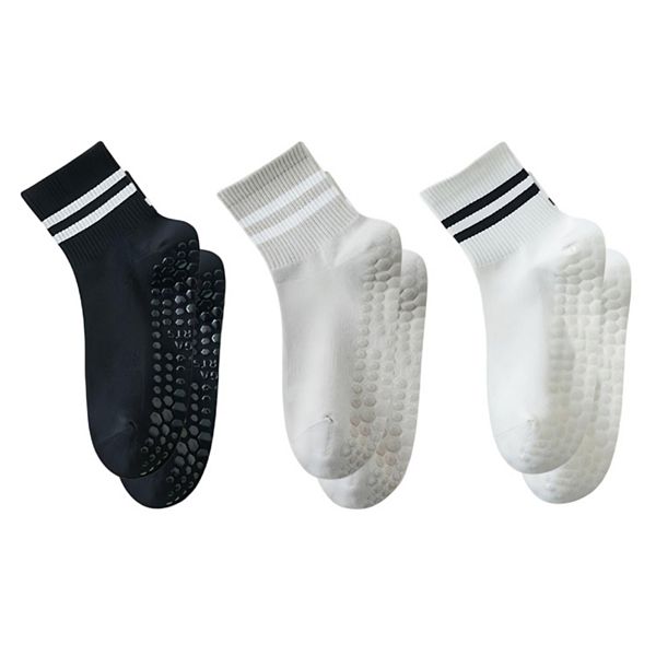 Женские носки с резиновыми противоскользящими вставками и полосатыми ребристыми манжетами, 3 шт Anna-Kaci, Black Gray White
Женские носки с резиновыми противоскользящими вставками и полосатыми ребристыми манжетами, 3 шт Anna-Kaci, Black Gray White