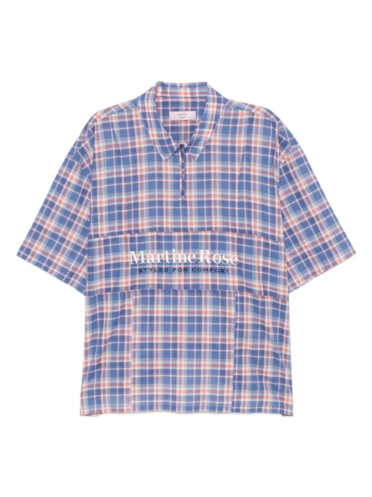 Рубашка-поло из хлопковой ткани в клетку Martine Rose, синий
Рубашка-поло из хлопковой ткани в клетку Martine Rose, синий
