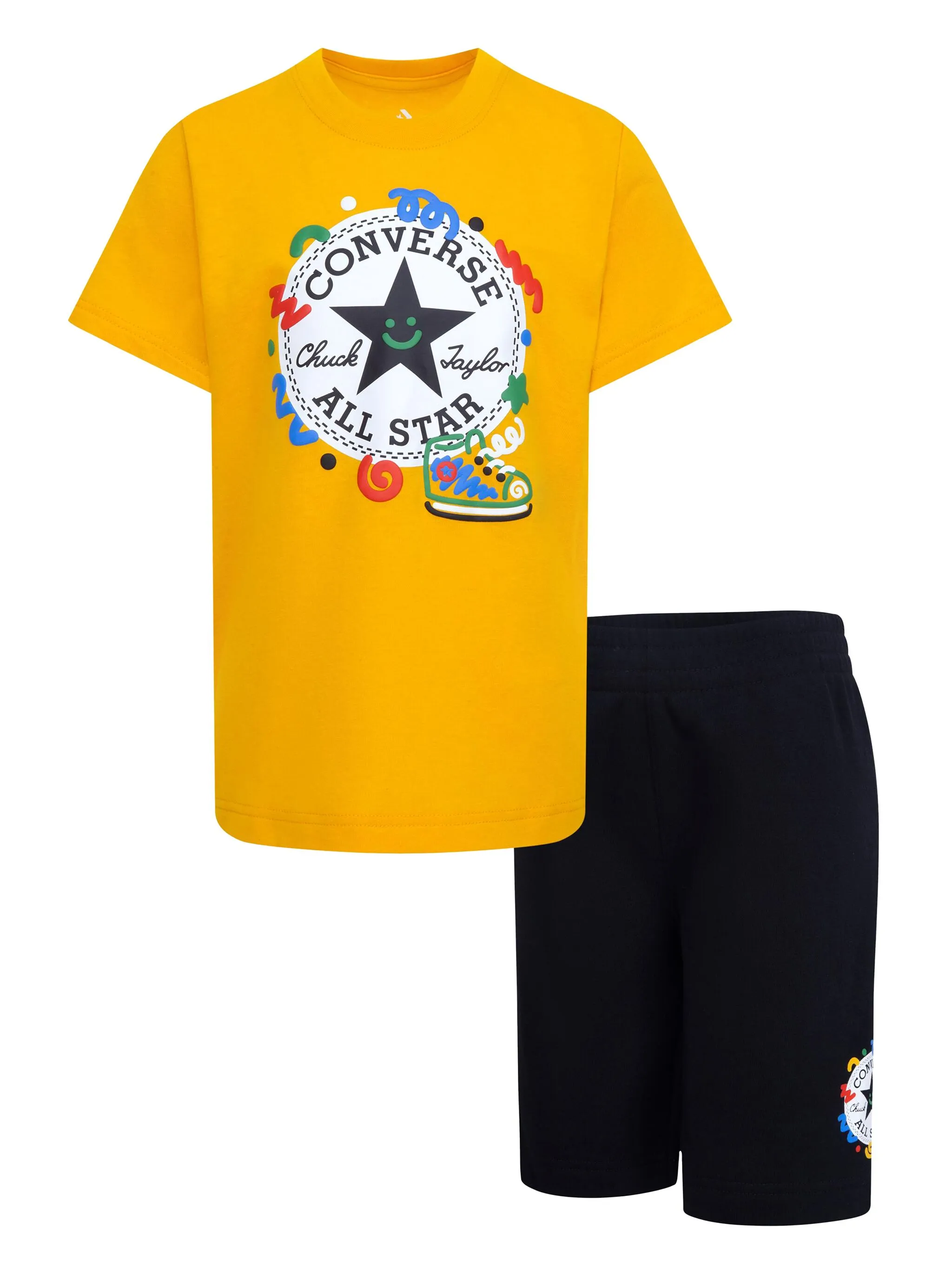 Комплект из топа и шортов Squiggle Patch Converse Kids, черный
Комплект из топа и шортов Squiggle Patch Converse Kids, черный