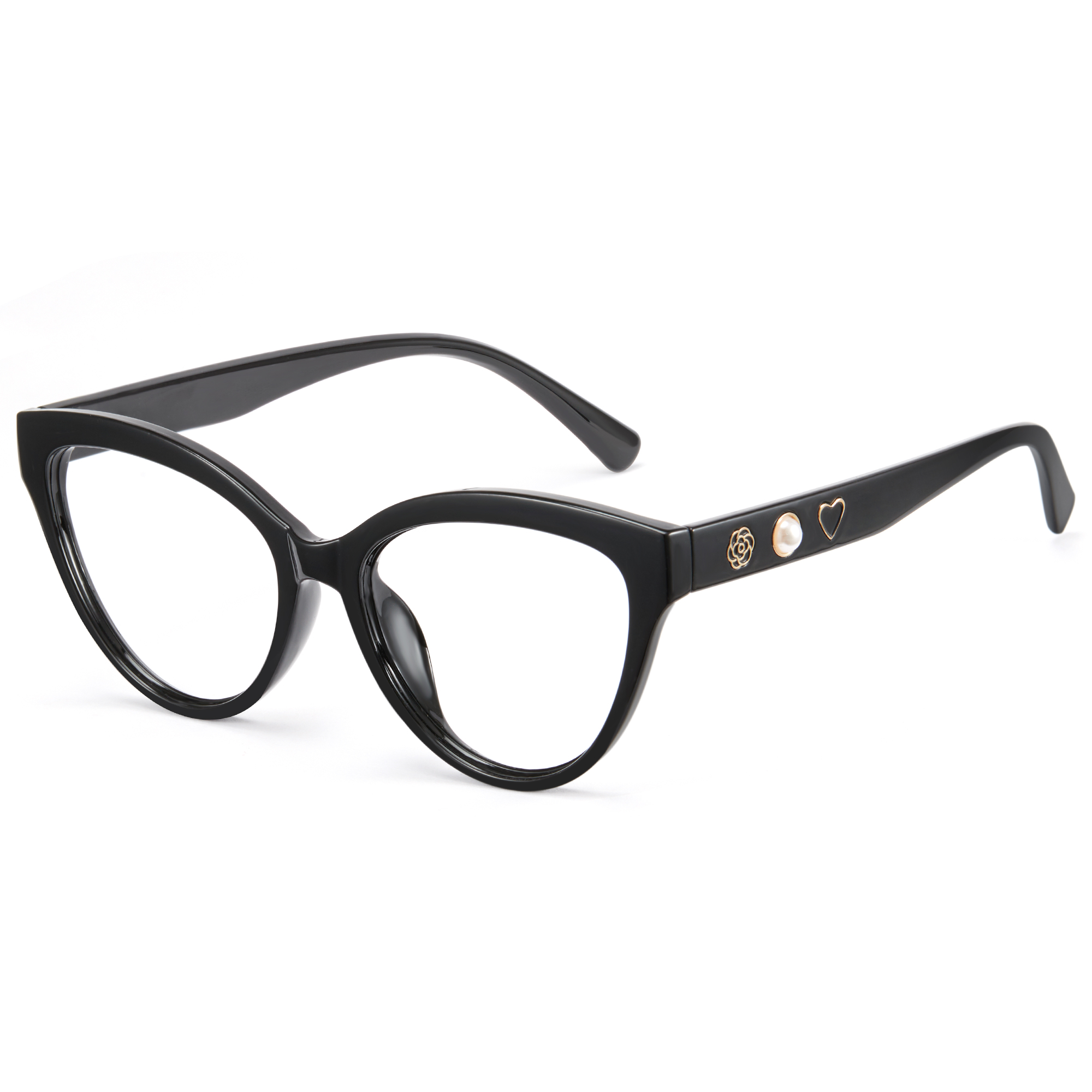 CYXUS Кошачий глаз очки для зрения унисекс черная оправа, Black T01