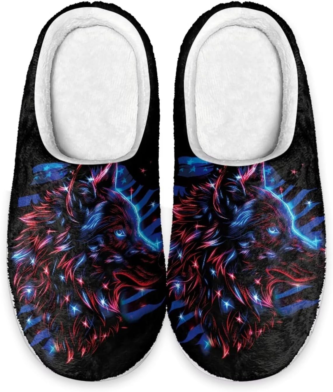 Женские домашние тапочки Forchrinse с милым 3D мопсом, теплые уютные тапочки, мужские домашние туфли, мягкие плюшевые пушистые тапочки для дома и улицы с противоскользящей подошвой, Wolf American Flag
Женские домашние тапочки Forchrinse с милым 3D мопсом, теплые уютные тапочки, мужские домашние туфли, мягкие плюшевые пушистые тапочки для дома и улицы с противоскользящей подошвой, Wolf American Flag