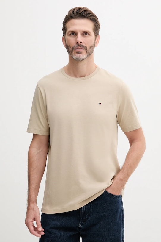 Хлопковая футболка Tommy Hilfiger, бежевый
Хлопковая футболка Tommy Hilfiger, бежевый