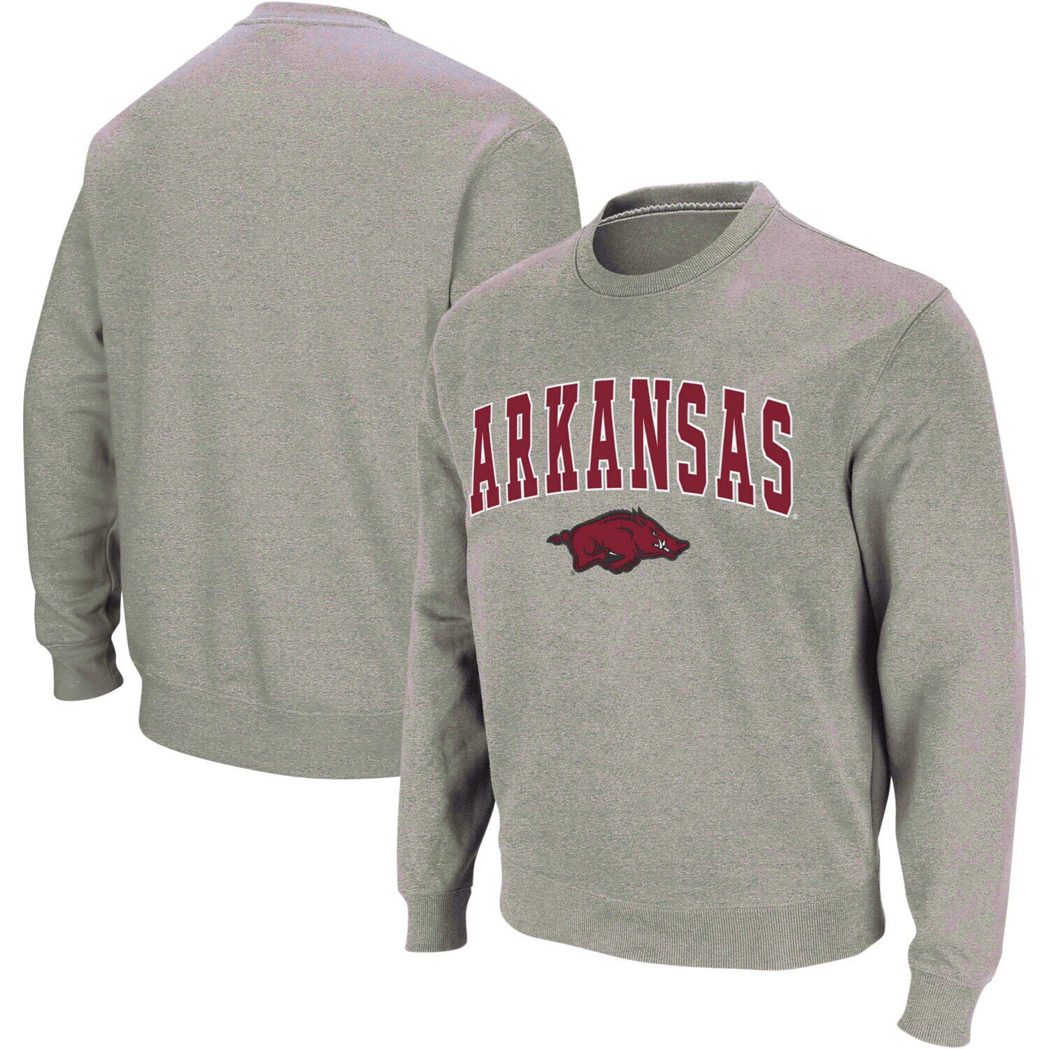 Мужской свитшот с круглым вырезом с логотипом и аркой Heather Grey Arkansas Razorbacks Colosseum
Мужской свитшот с круглым вырезом с логотипом и аркой Heather Grey Arkansas Razorbacks Colosseum