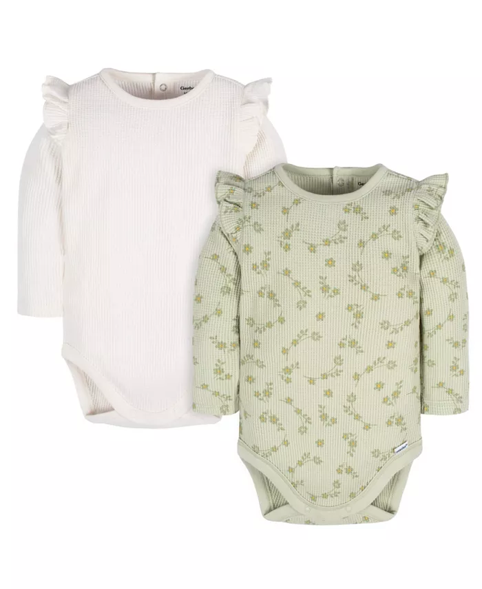 Боди с длинным рукавом для девочек, 2 шт Gerber, зеленый
Боди с длинным рукавом для девочек, 2 шт Gerber, зеленый