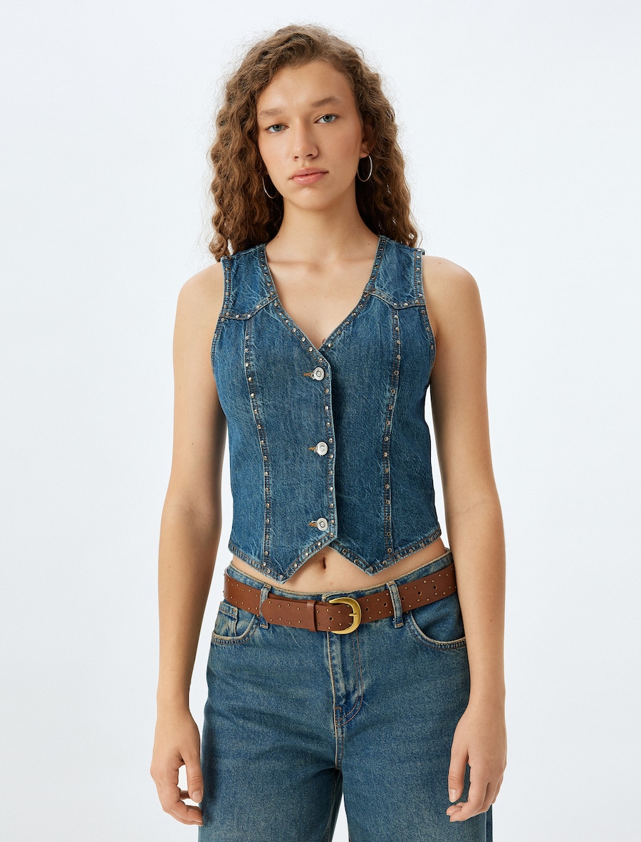 Костюмный жилет Koton, Blue Denim
Костюмный жилет Koton, Blue Denim