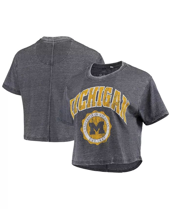 Женская темно-синяя потертая футболка Michigan Wolverines Edith Vintage-Like Burnout Crop Pressbox
Женская темно-синяя потертая футболка Michigan Wolverines Edith Vintage-Like Burnout Crop Pressbox