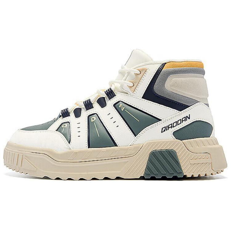QIAODAN Высокие повседневные туфли с противоскользящим и износостойким покрытием, мужские, белые, зеленые
QIAODAN Высокие повседневные туфли с противоскользящим и износостойким покрытием, мужские, белые, зеленые
