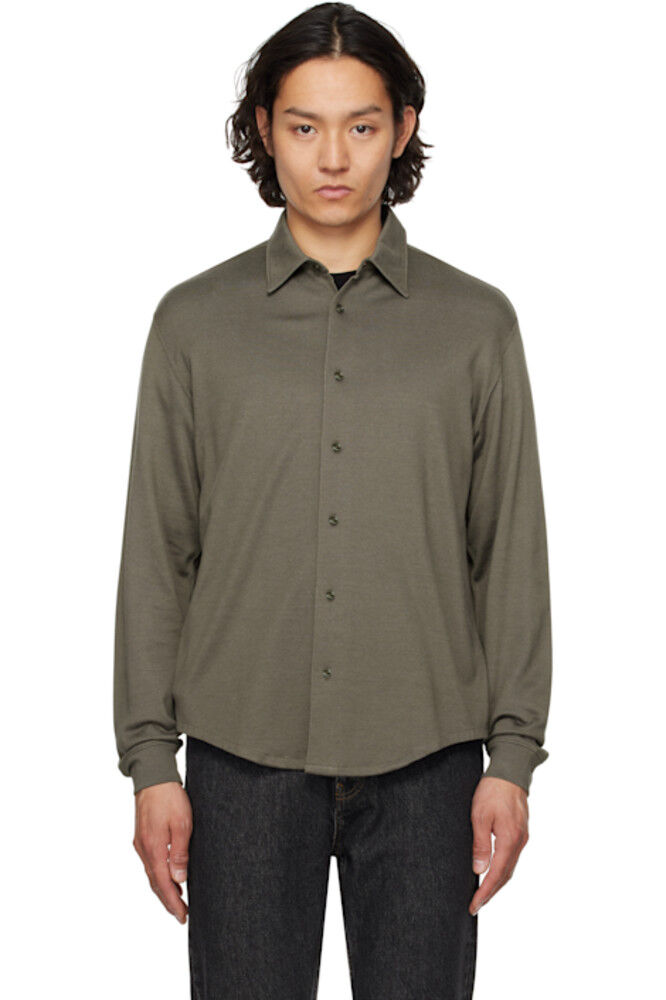 Рубашка цвета хаки с длинным рукавом и застежкой на пуговицы Lady White Co.
Рубашка цвета хаки с длинным рукавом и застежкой на пуговицы Lady White Co.