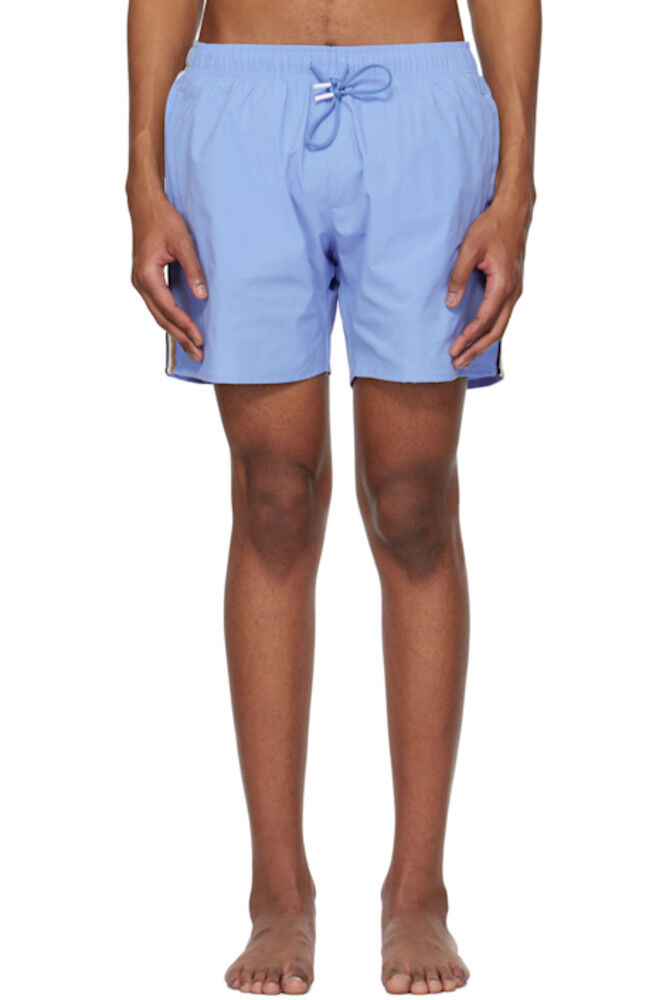 Шорты для плавания с фирменной синей полоской BOSS
Шорты для плавания с фирменной синей полоской BOSS