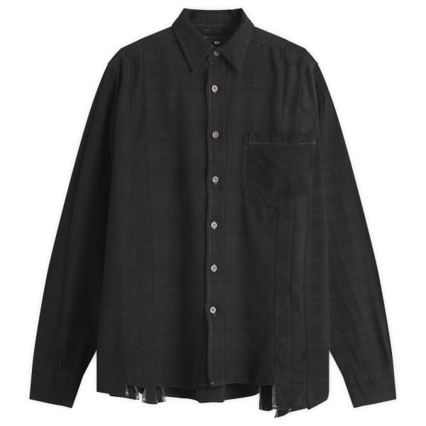 7 разрезов широкая рубашка из окрашенной фланели Needles, черный
7 разрезов широкая рубашка из окрашенной фланели Needles, черный