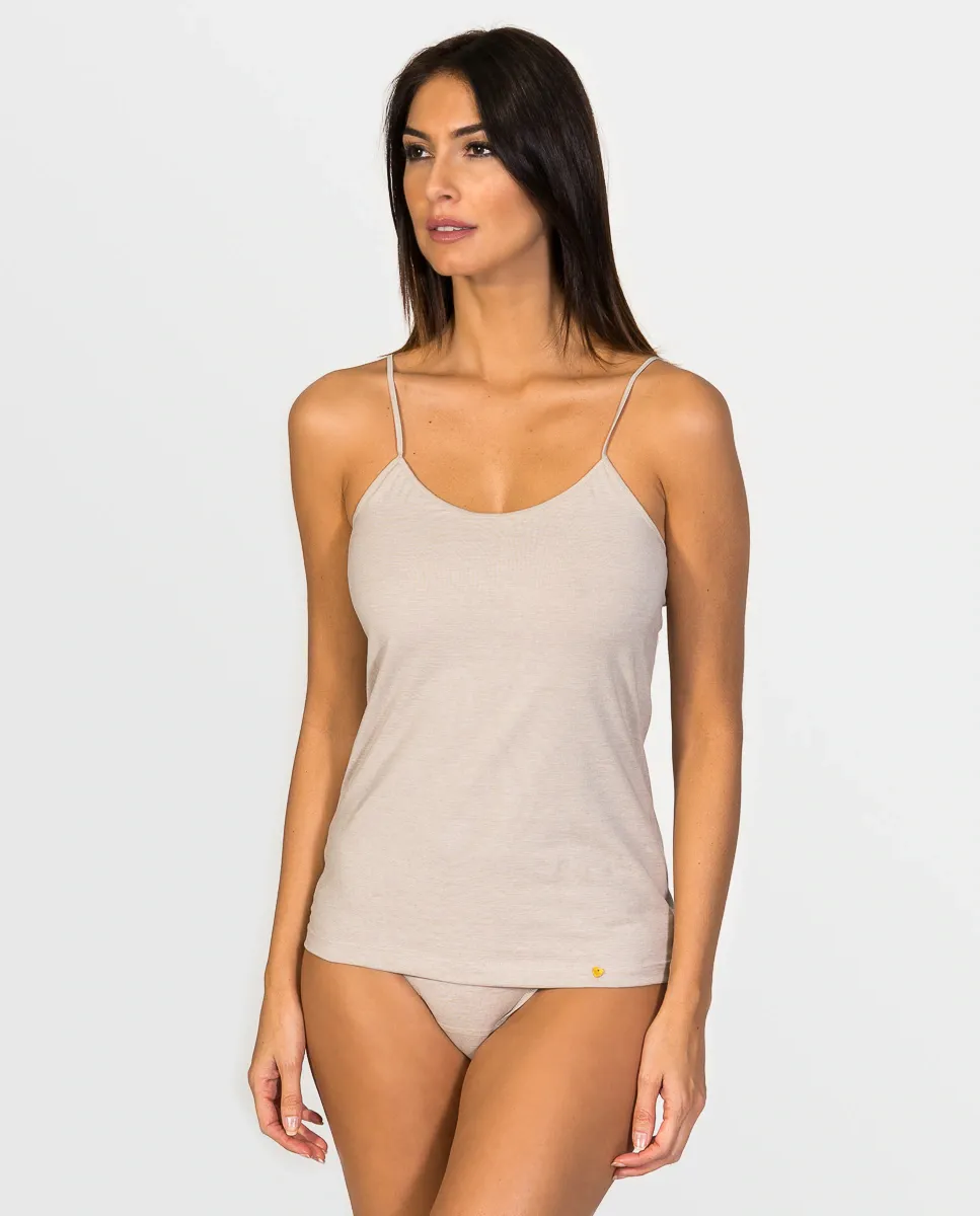 Женская майка из экологически чистой ткани на бретелях ZD, бежевый
Женская майка из экологически чистой ткани на бретелях ZD, бежевый